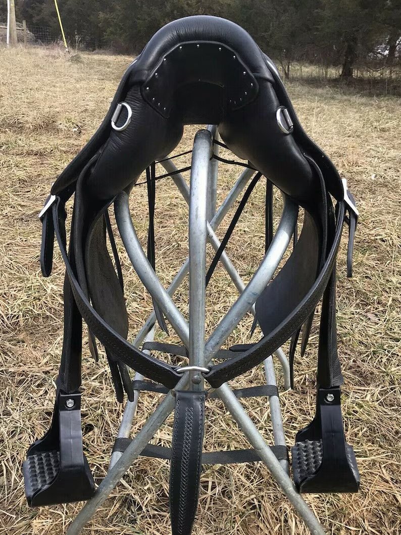 Endurance black horse leather saddle 16" in pleasure trail all sizes available / free ship - Image 4