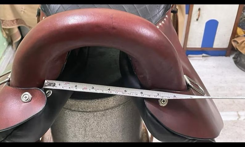 Handmade Eco Leather Endurance Saddle, Quilted Seat 16", Mahogany